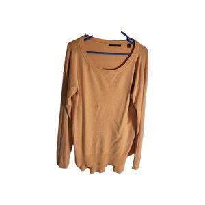 Cyrus Womens Orange Long Sleeve Pullover Sweater Size XL Rayon Blend